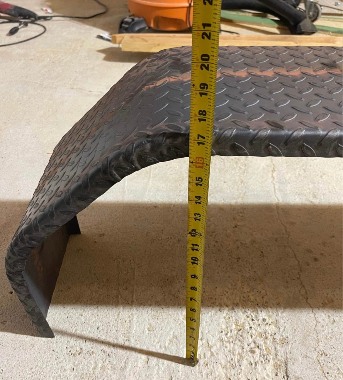 72" x 10" x 17" Tandem Axle Diamond Plate Trailer Fenders – Heavy Duty Steel, With Backing Plates